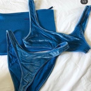 Velvet bathing suit